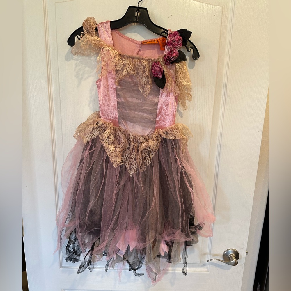Spooked pink black fairy or prom Halloween dress size medium 10-12